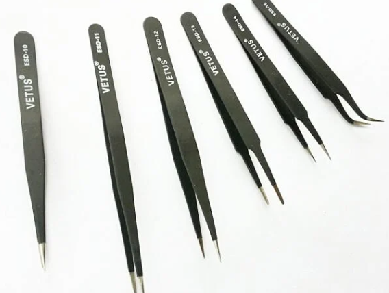 Vetus Anti-Static ESD Tweezers 6 Pcs Set