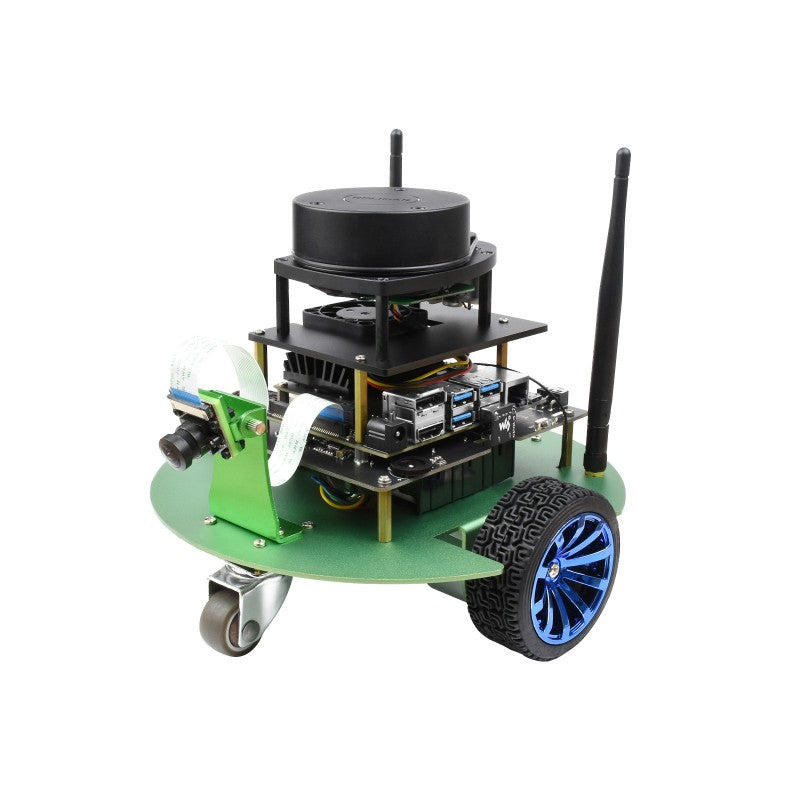 JetBot Professional Version ROS AI Kit, Dual Controllers AI Robot, Lidar Mapping, Vision Processing