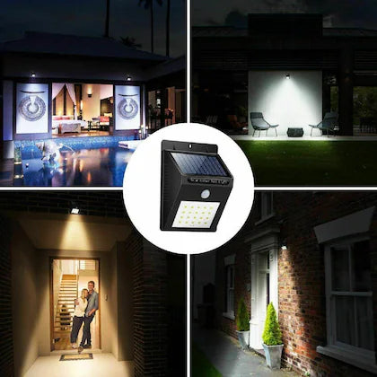 Solar Light 20 LED Bright Outdoor Security Lights with Motion Sensor Wireless Waterproof Night Lighting