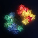 Crack Star Shape 16 Led Pastel String Lights-3METER