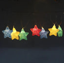 Crack Star Shape 16 Led Pastel String Lights-3METER