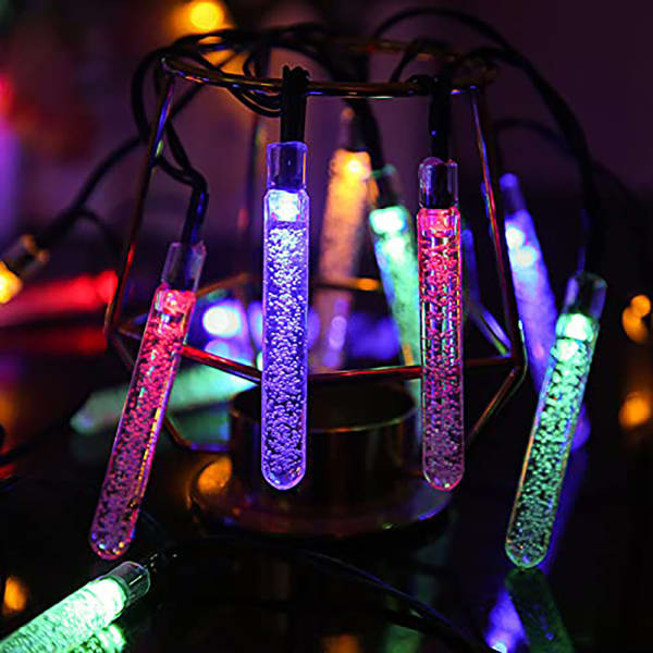 Water Bubble Test Tubes Led Fairy String Lights, 16 LED Tubes Multicolor