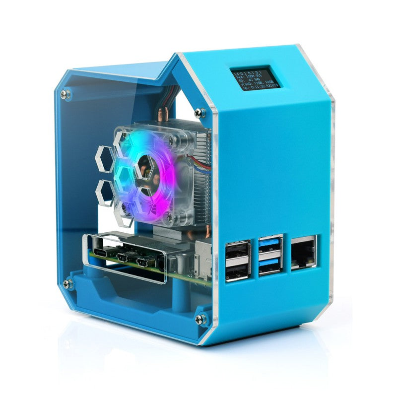 Mini Tower Kit For Raspberry Pi 4B, Desktop Computer Case