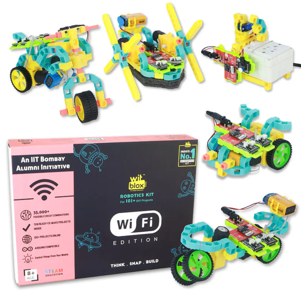 WitBlox DIY Robotics Kit with Wi-Fi for 101+ Projects