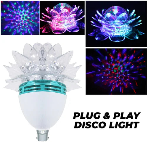 360 Degree LED Crystal Rotating Bulb Magic Disco LED Light