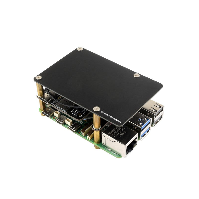 PCIe to 5G/4G/3G HAT designed for Raspberry Pi 5, Compatible with 3042/3052 packages SIMCom/Quectel 5G modules