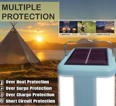 Power Tube 360 Degree Solar Rechargeable Emergency Light With Long Backup Battery