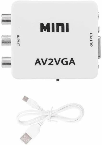 MINI AV to VGA converter video converter AV2VGA line 1080 converter