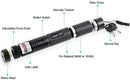 Rechargeable 303 Green Laser Pointer, Party Pen Disco Light, Star Head Adjustable with Safety Key & Charger