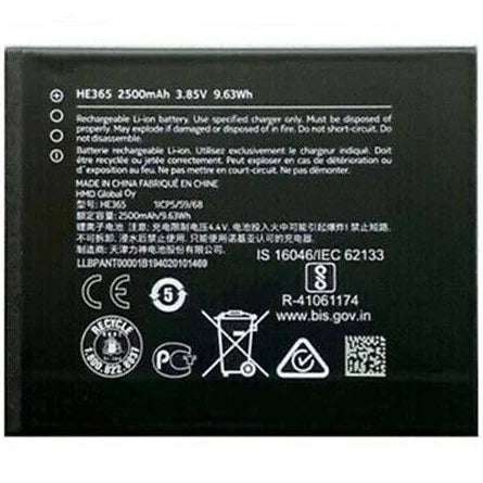 NOK HE365 / NOKIA 1 PLUS 2500mAH Lithium-ion battery