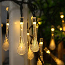 Water Drop String Ball Light 14 LED Outdoor String Lights Waterproof Crystal Water Drop Fairy Lights-3meter