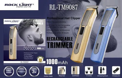 ROCK LIGHT hair trimmer RL-TM9087, For Professional 1000mAH