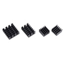 Official Raspberry Pi Black 4 in 1 Heat Sink Set Aluminum for Pi 4B