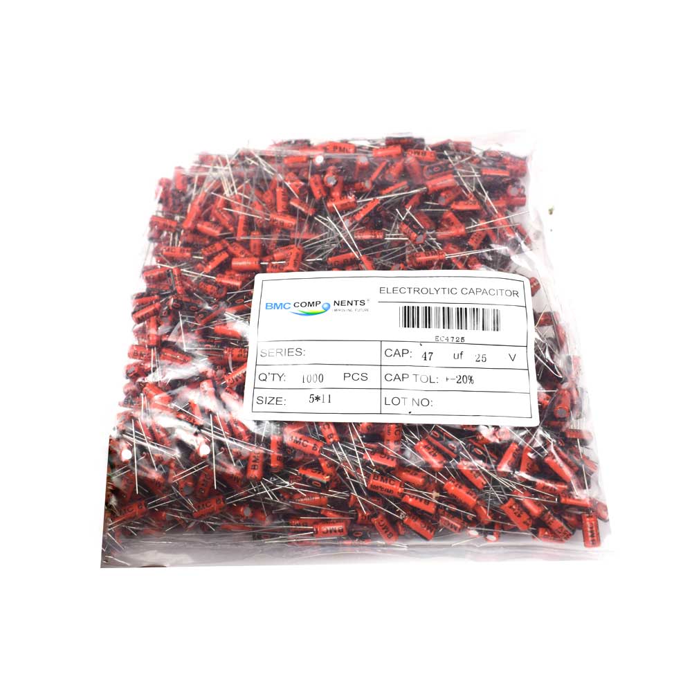 Buy 47µF 25V Electrolytic Capacitor (Pack of 1000) at HNHcart.com