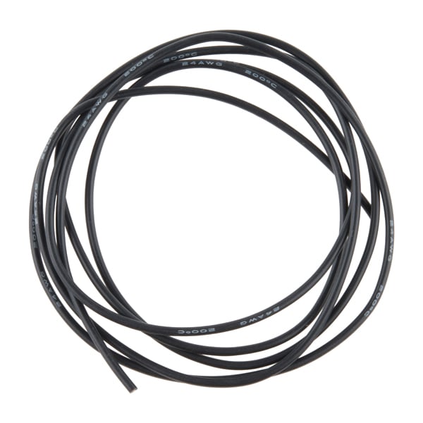 High Quality Ultra Flexible 24AWG Silicon Wire 2m (Black)