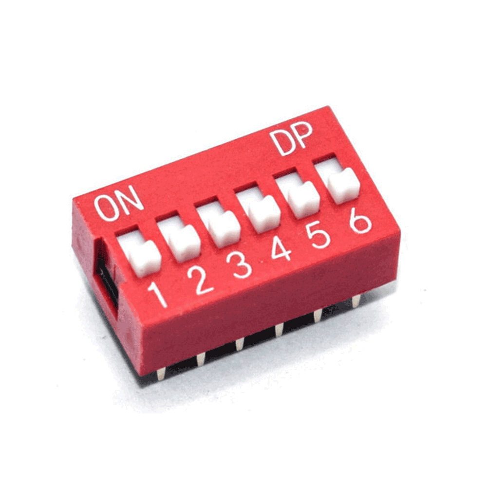 6 Way DIP Switch SPST - 2.54mm Pitch