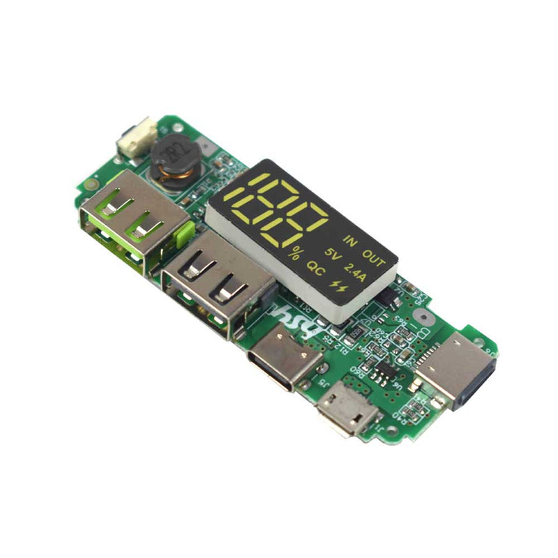 Buy 5V 2.4A Dual USB Micro/Type-C Power Bank Module with Display at