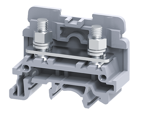 Connectwell CSTSN5U 16 sq.mm Stud Type Terminal Block in (Grey)