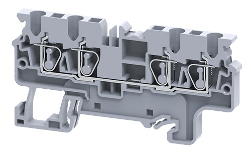 Connectwell CX2.5/4 2.5 sq.mm Spring Clamp Feed Through Terminal Blocks