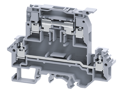 Connectwell DDFL4UE110-240V 4 sq. mm 2 Level Fuse Terminal Blocks