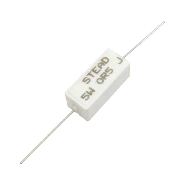 Stead 0.5 Ohm 5W 0R5 Wire Wound Ceramic Resistor