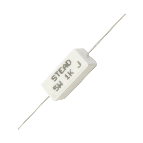 Stead 1K Ohm 5W 1000E Wire Wound Ceramic Resistor