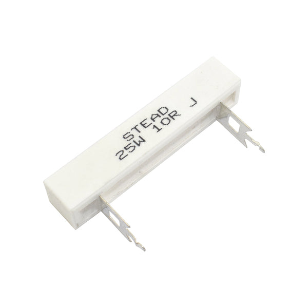 Stead 10 Ohm 25W 10R Wire Wound Ceramic Resistor