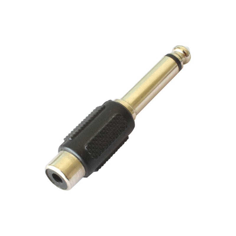 6.35mm Male Mono Plug To 1 RCA Female Stereo Audio Connector