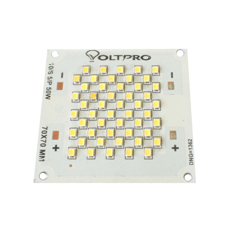 50W White 70mm x 70mm Metal Core LED PCB