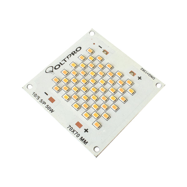 50W Warm White 70mm x 70mm Metal Core LED PCB