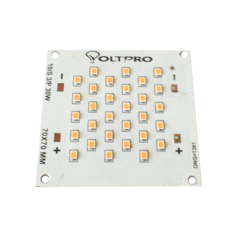 30W Warm White 70mm x 70mm Metal Core LED PCB