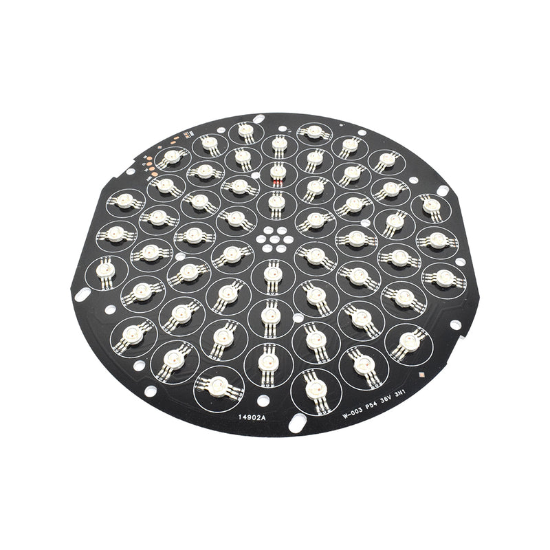 36V 54 LED RGB 200mm Round Metal Core LED PCB