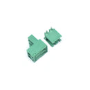 2 Pin Male and Female Pluggable Terminal Connector Right Angle Pitch 5.08mm