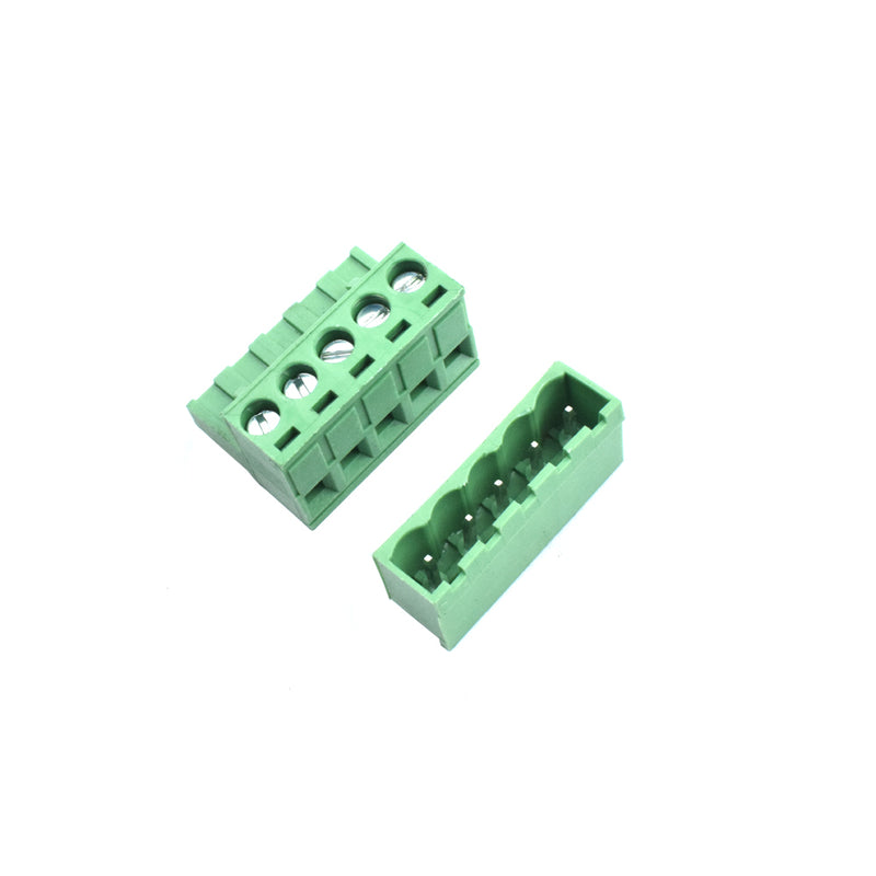 5 Pin Male and Female Pluggable Terminal Connector Right Angle Pitch 5.08mm