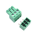 3 Pin Male and Female Pluggable Terminal Connector Right Angle Pitch 3.81mm