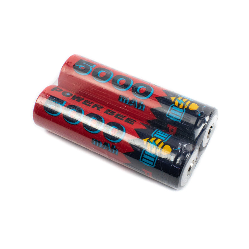 Power Bee 18650 3.7V 5000mAh Lithium-Ion Battery Pair with Button Top