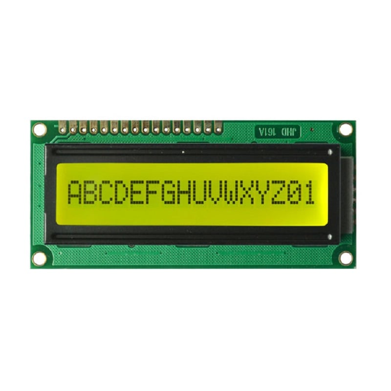 JHD 16×1 Character LCD Display With Yellow Backlight