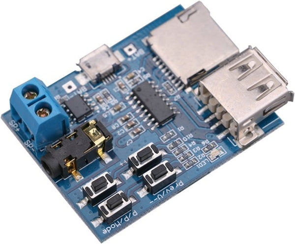 Non-Destructive MP3 Decoding Board with Self-Powered TF Card U Disk Decoded Player Module