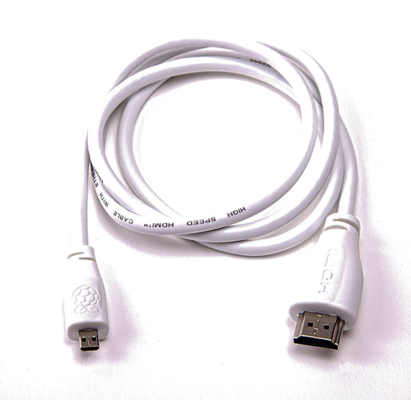 Official Micro-HDMI (Male) to Standard HDMI (Male) Cable for Raspberry Pi