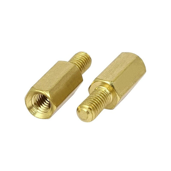 M4 X 10mm Male-Female Brass Hex Threaded Pillar Standoff Spacer