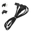 2 Pin 10A 240VAC Right Angle Power Cord with Power Plug Cable