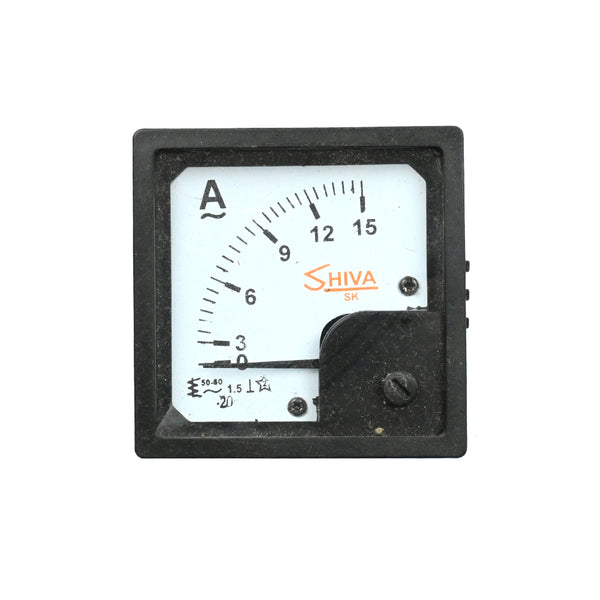 Shiva 0-15A 72x84x53mm Square Shape Analog Ammeter