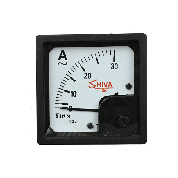 Shiva 0-30A Square Shape Analog Ammeter