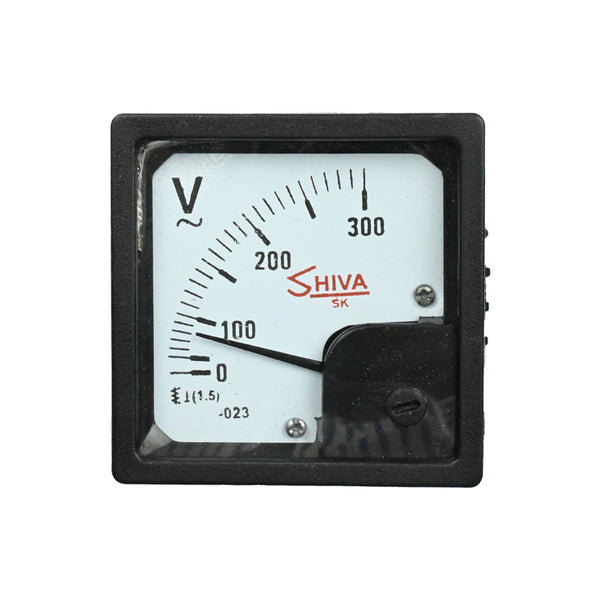 Shiva 0-300V 71.5x71.5mm Square Shape Analog Voltmeter