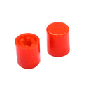 10 x 8mm Round Latching Push Button Red Cap