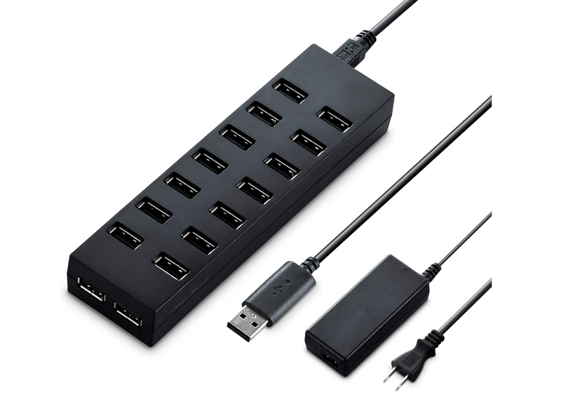 Elecom U2H-Z16SBK 16 Port USB Hub